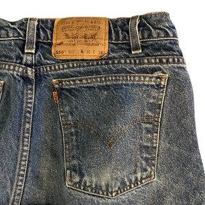 Levi's Vintage 550 Orange Tab Men Relaxed Fit Tapered Leg Sz 36x34 Fit 32x32